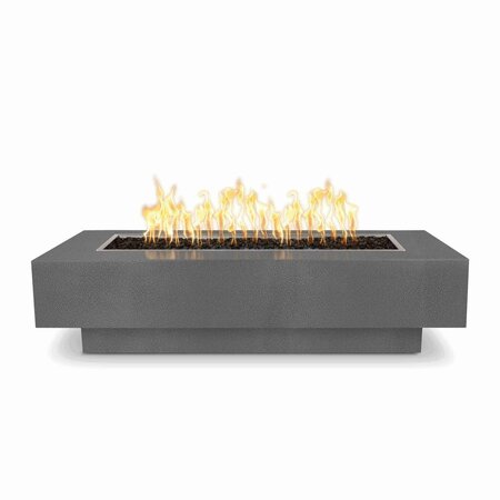 THE OUTDOOR PLUS 60 Rectangular Coronado Fire Pit - Powder Coated Metal - Silver Vein - Match Lit - Natural Gas OPT-CORPC60-SLV-NG